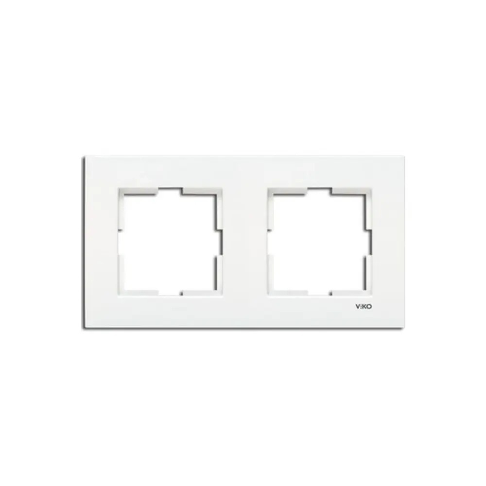 Viko 90960201 Karre Beyaz İkili Çerçeve