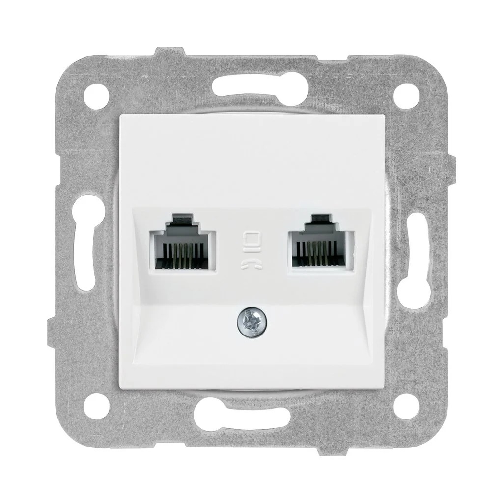 Viko 90967033 Karre/Meridian Beyaz İkili Nümeris Cat3 Mekanizma