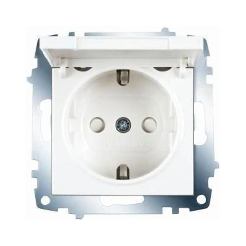 Viko 90967042 Karre/Meridian Beyaz Topraklı Priz Çocuk Korumalı Mekanizma