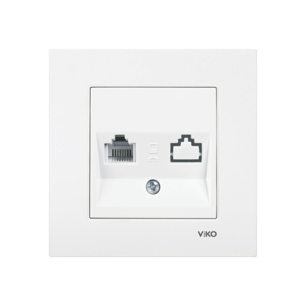 Viko 90967048 Karre/Meridian Beyaz Tekli Nümeris Jacksız Mekanizma