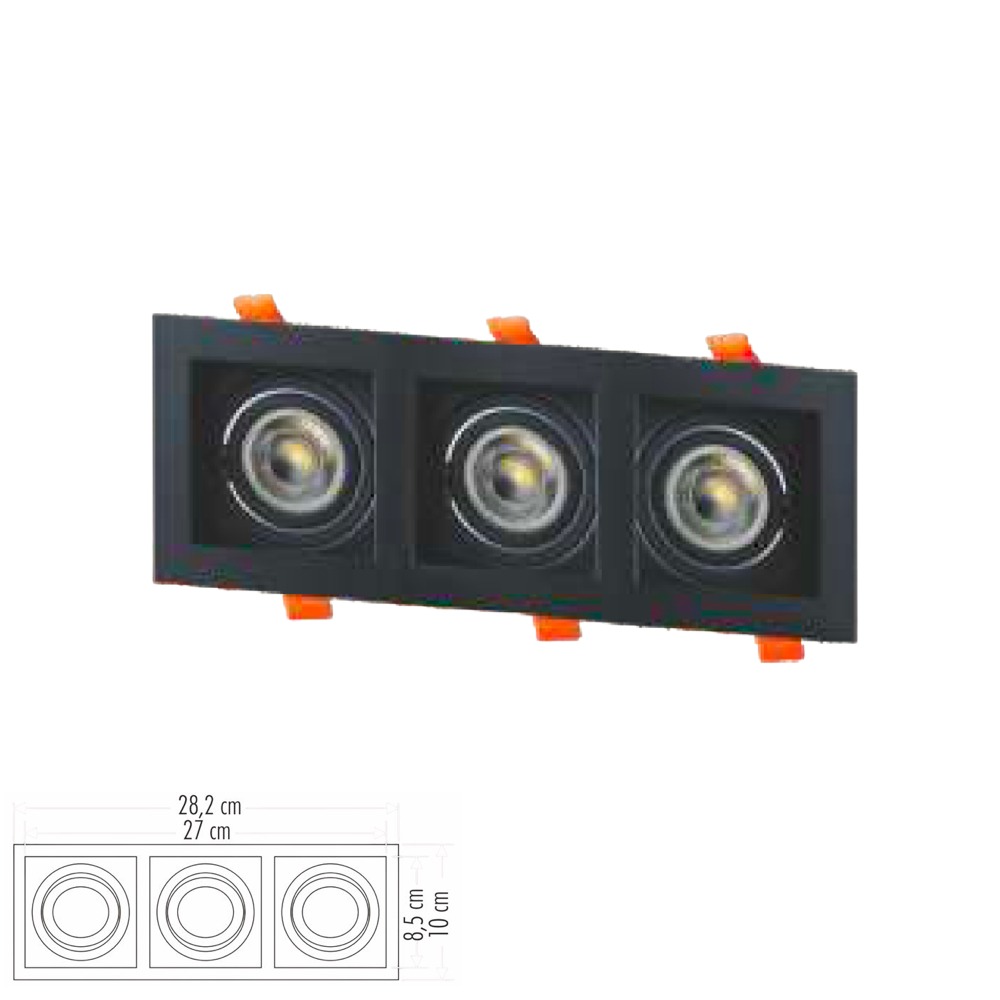 Cata CT-5020 Pars Spot 3 Lü Siyah Boş Kasa