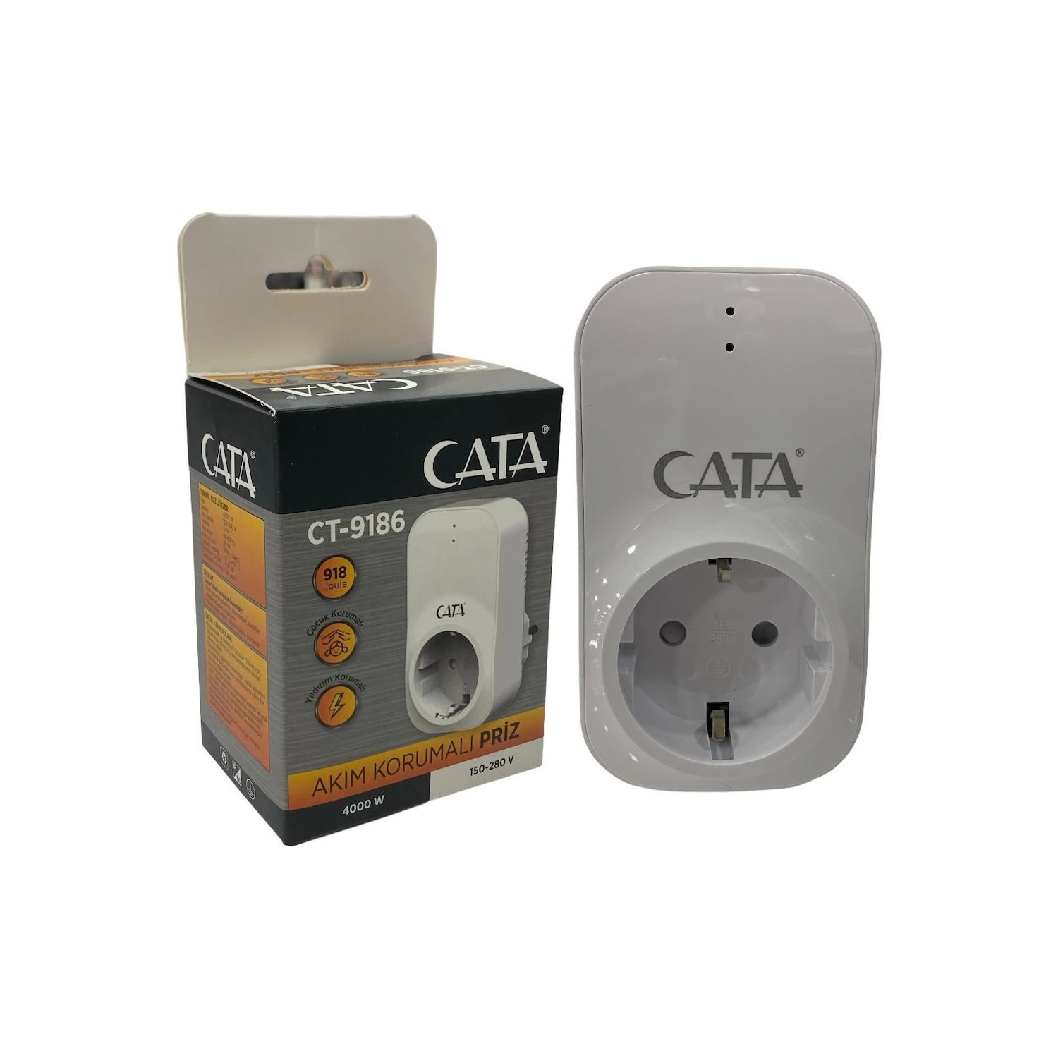 Cata CT-9186 Akım Korumalı Priz 918 Joule 4000W